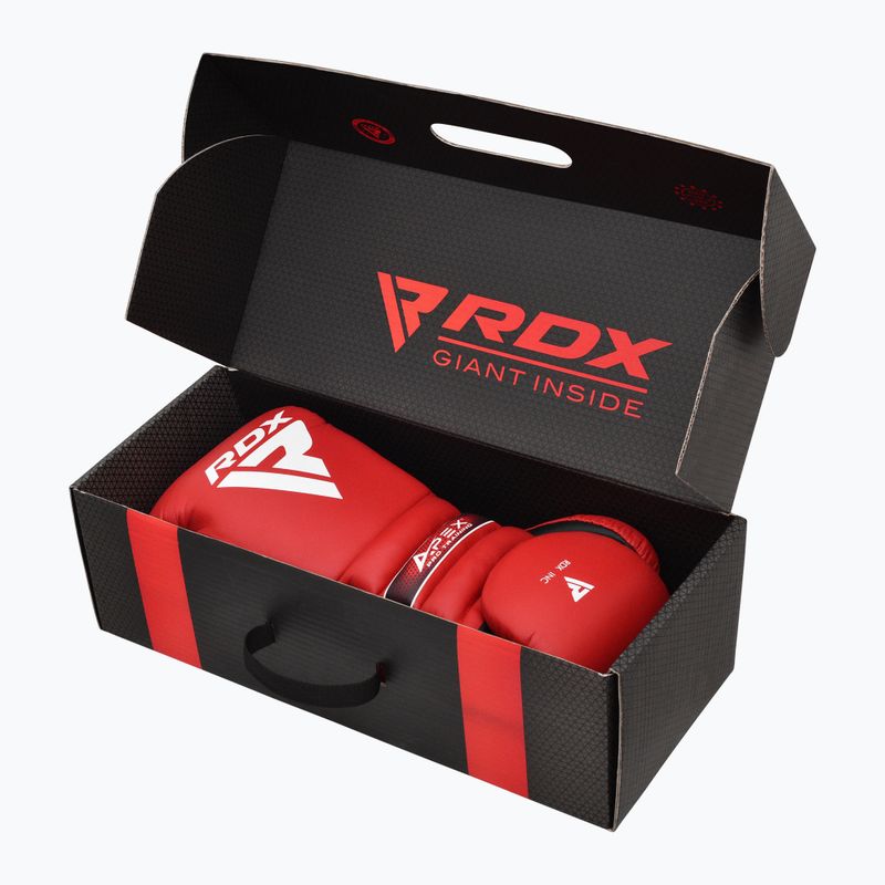 Боксови ръкавици RDX Apex Lace Up Training Sparring Boxing red 7