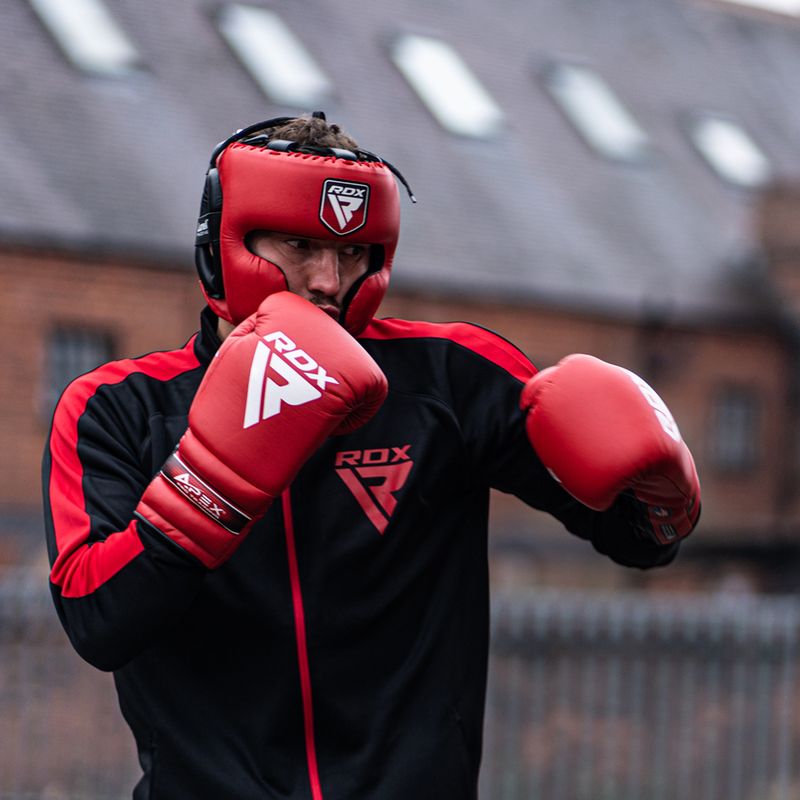 Боксови ръкавици RDX Apex Lace Up Training Sparring Boxing red 11