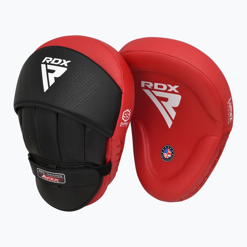 Тренировъчни лапи RDX Apex Curved Boxing Pads red 2