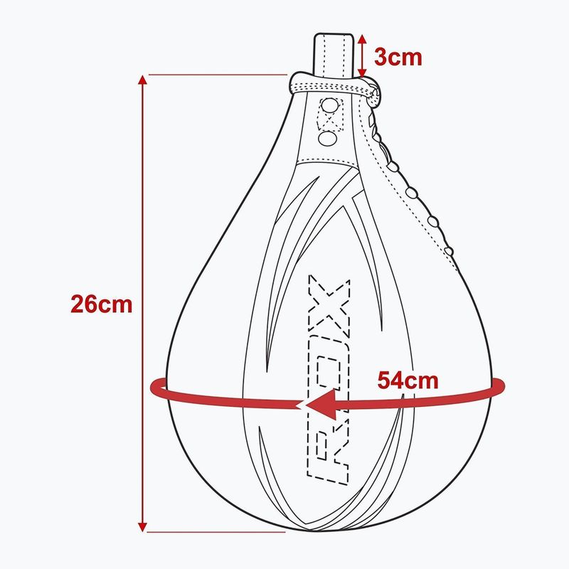 Боксова топка RDX Speed Ball Leather Multi черна и жълта 2SBL-S2YU 6