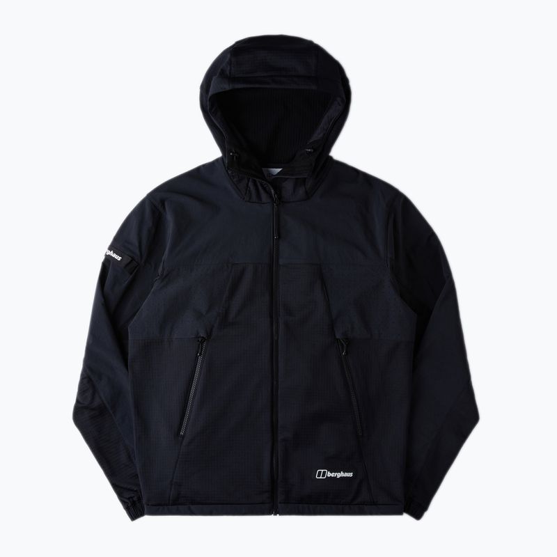 Мъжко софтшел яке Berghaus Benwell с качулка black/black