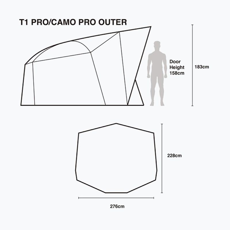 Рибарска палатка Nash Tackle Titan T1 Camo Pro 7