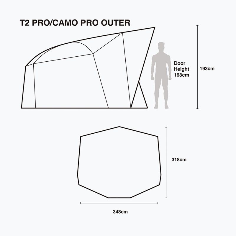 Nash Tackle Titan T2 Camo Pro зелена риболовна палатка T4236 8
