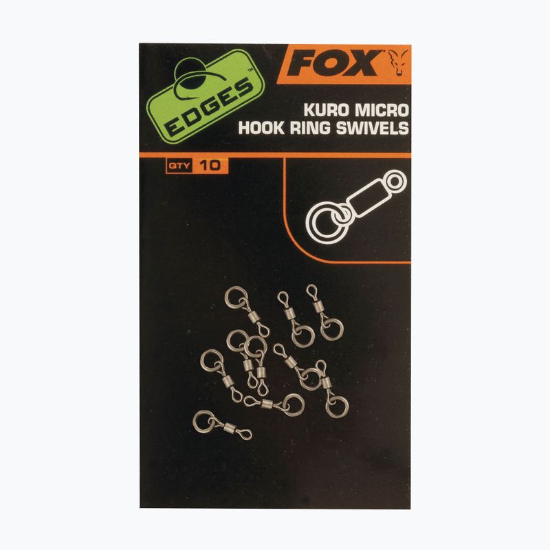 Fox Edges Kuro Micro Hook Ring Swivels silver CAC586
