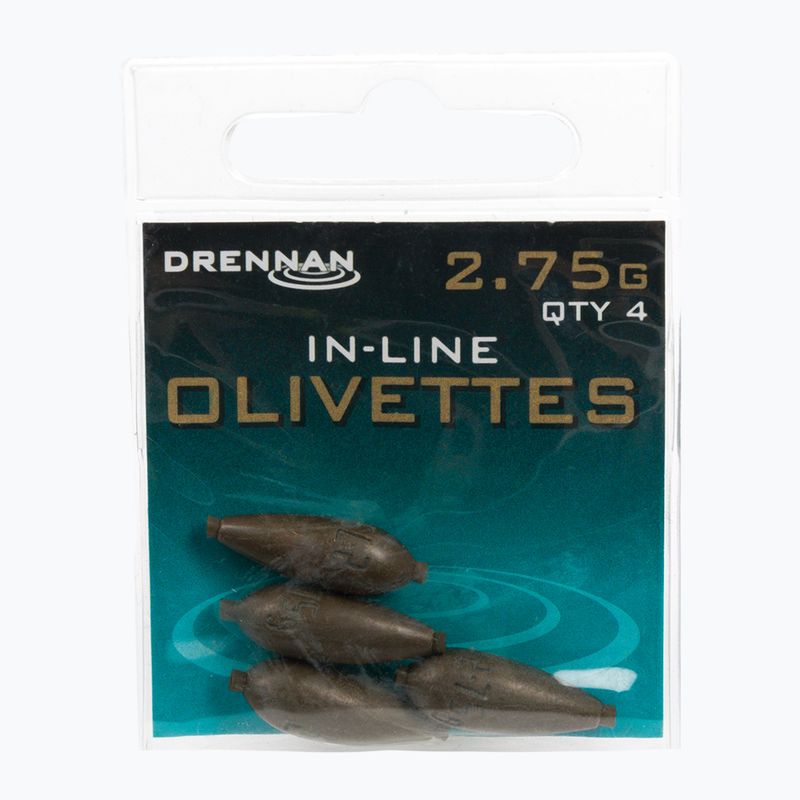 Drennan маслинови тежести с игла 4бр. кафяви TOOIO275