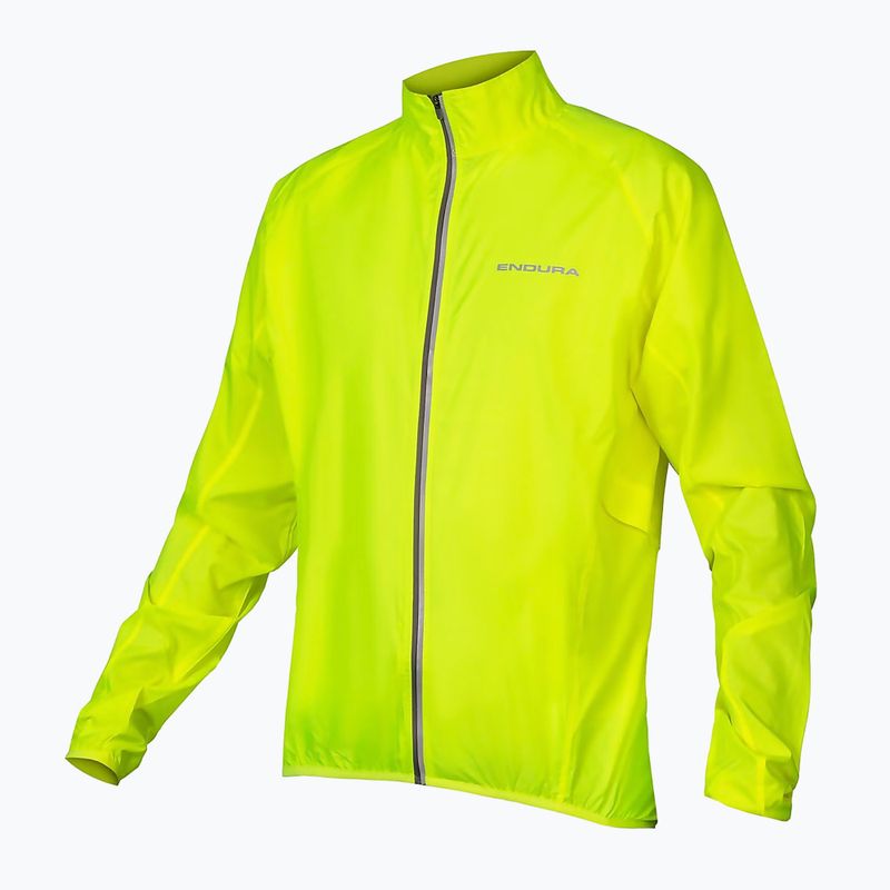 Мъжко яке за колоездене Endura Pakajak hi-viz yellow