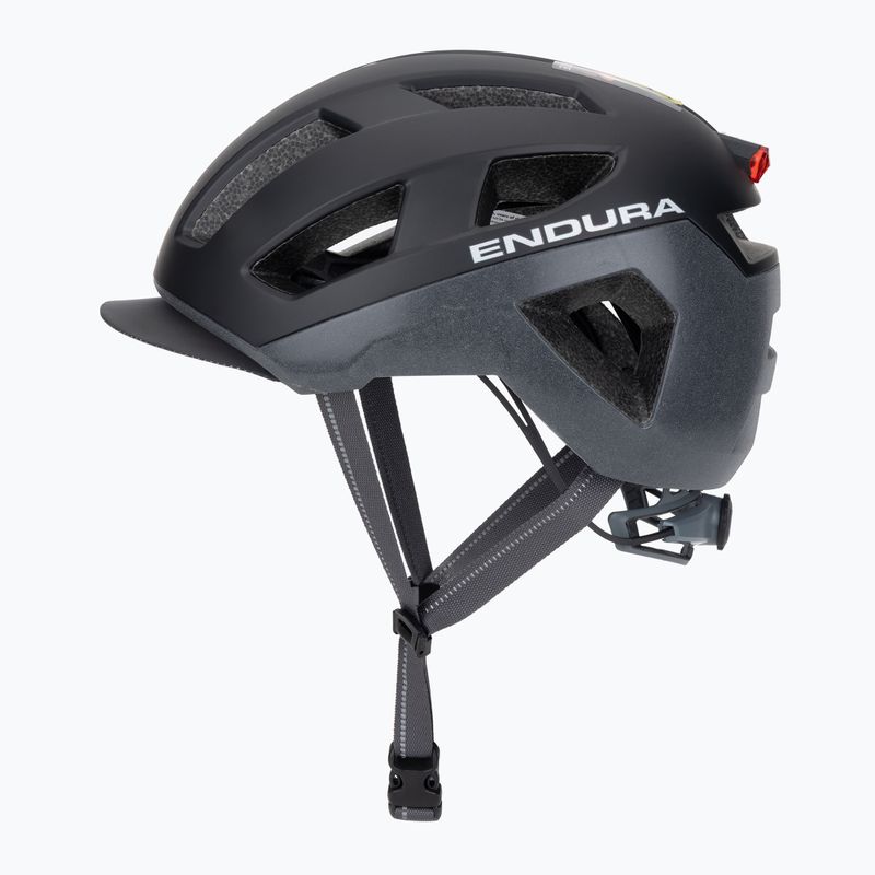 Черна велосипедна каска Endura Urban Luminite 3