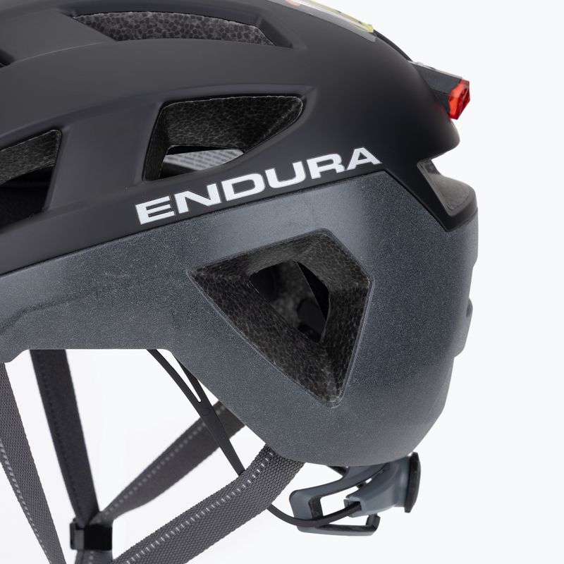 Черна велосипедна каска Endura Urban Luminite 7