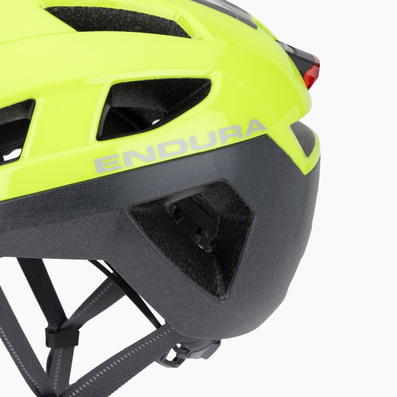 Каска за велосипед Endura Urban Luminite hi-viz жълта 7
