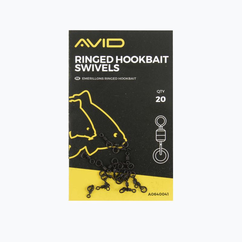 Кръгли пръстени Avid Carp Terminal Ringed Hookbait Swivels czarne A0640041 2