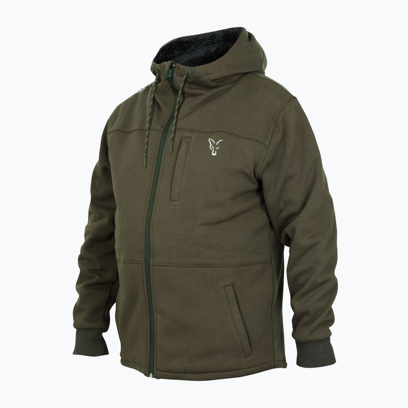 Fox Collection Зелена блуза с качулка Sherpa CCL10