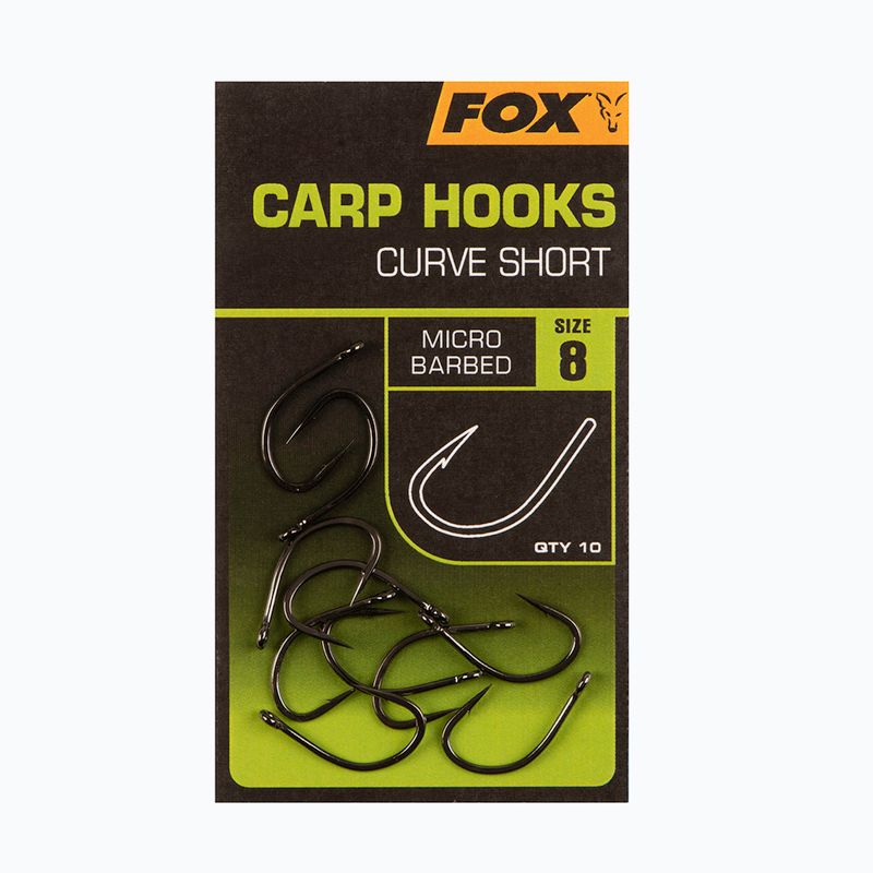 Къси куки за шаран Fox Curve Shank Black CHK238 2