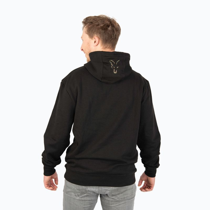 Суитшърт за риболов с качулка Fox LW Print Pullover черен CFX1 3