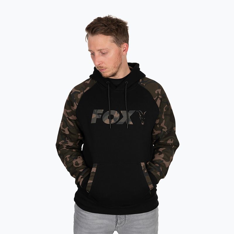 Fox International Raglan Hoody черен/камерен суитшърт