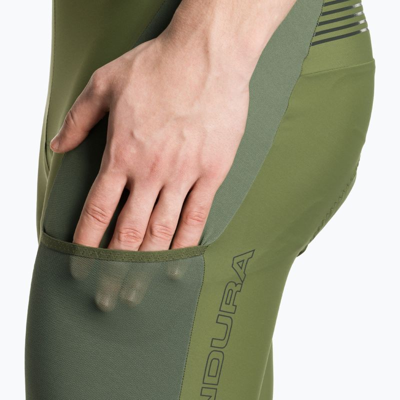 Мъжки къси панталони за колоездене Endura GV500 Reiver Bibshort olive green 3