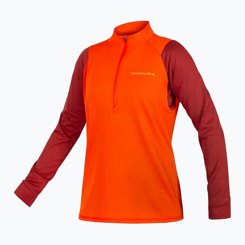 Дамски колоездачен анцуг с дълъг ръкав Endura Singletrack Fleece paprika