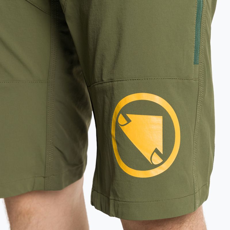 Мъжки къси панталони за колоездене Endura Singletrack II Short olive green 3