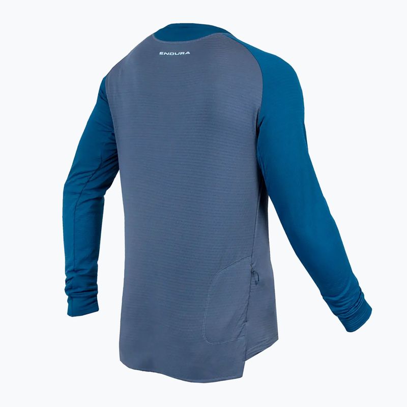 Мъжки Endura Singletrack Fleece колоездене с дълъг ръкав ensign blue 7