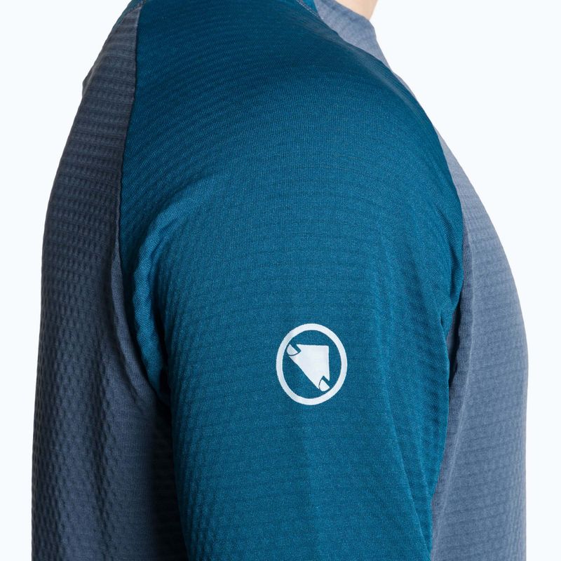 Мъжки Endura Singletrack Fleece колоездене с дълъг ръкав ensign blue 4