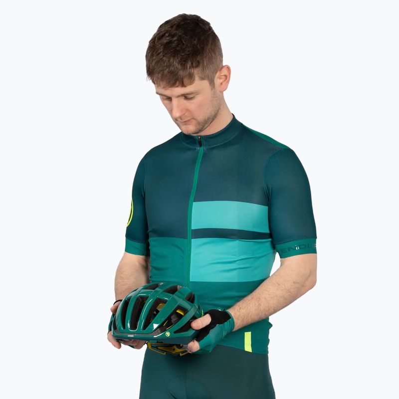 Мъжка колоездачна тениска Endura FS260 Print S/S emerald green 5