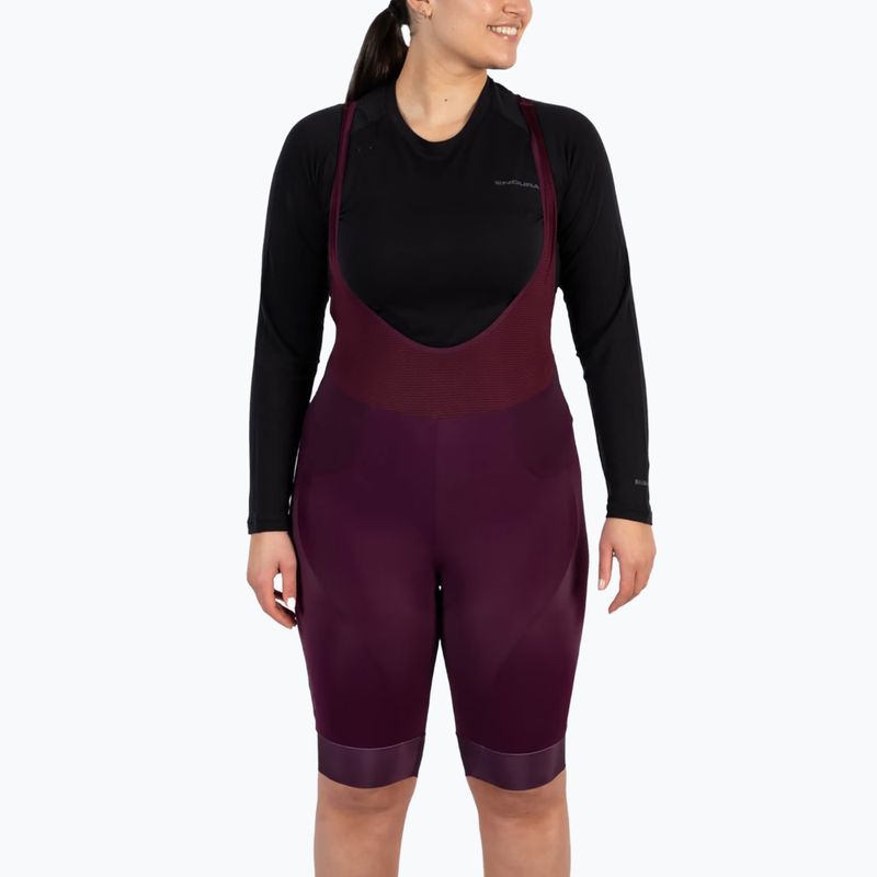 Дамски шорти за колоездене Endura FS260-Pro DS Bibshort aubergine