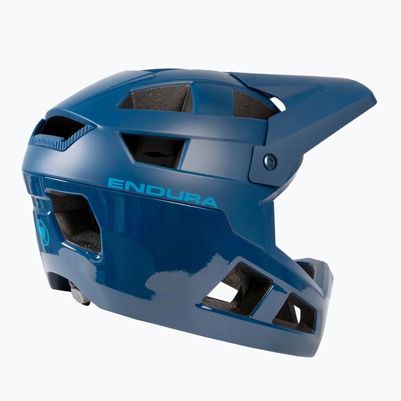 Endura Singletrack Full Face MIPS каска за велосипед черна боровинка 4