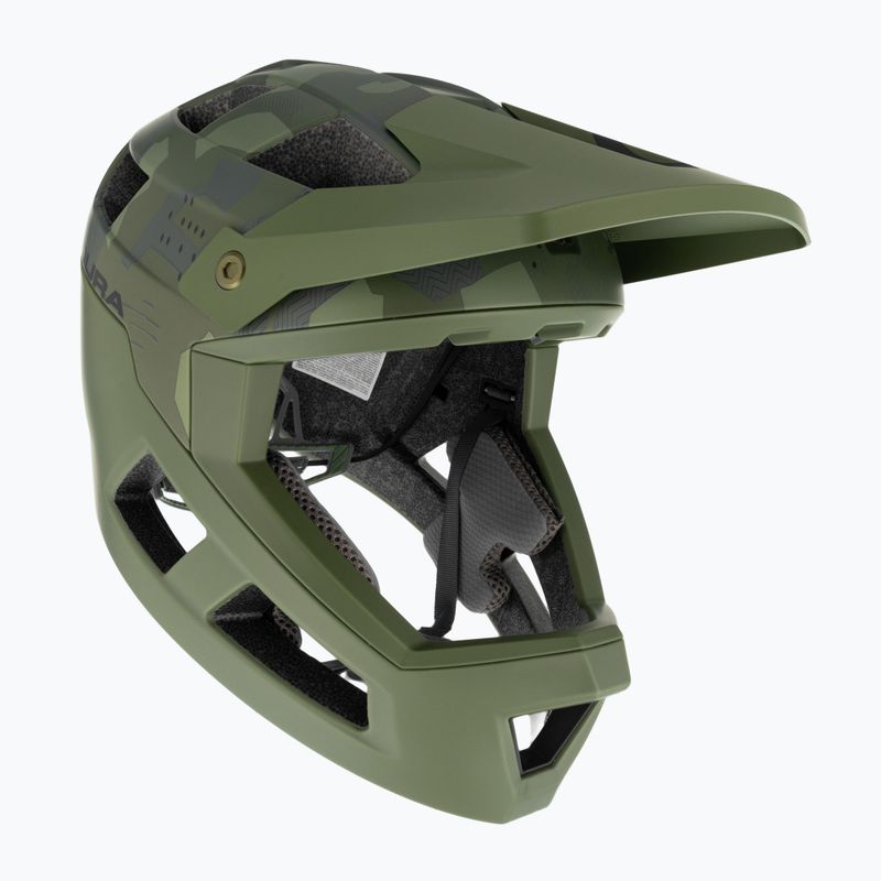 Детска велосипедна каска Endura Singletrack Full Face Youth olive green
