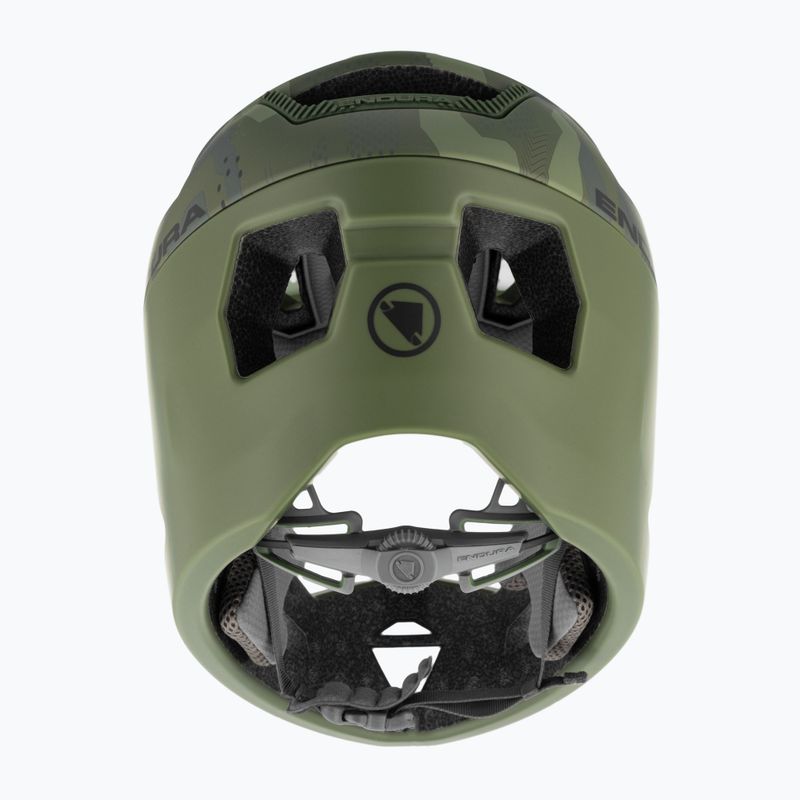 Детска велосипедна каска Endura Singletrack Full Face Youth olive green 3