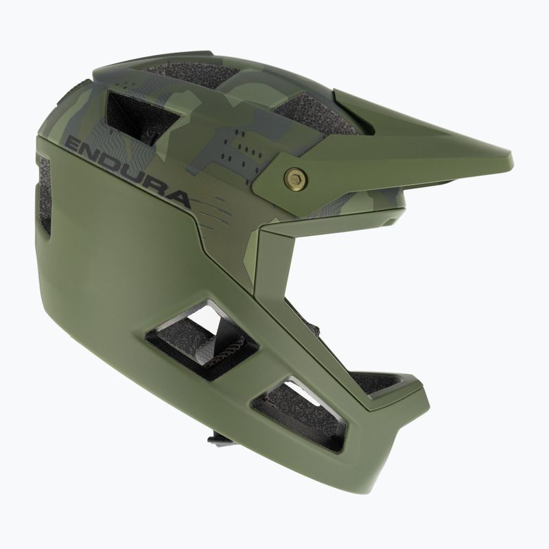 Детска велосипедна каска Endura Singletrack Full Face Youth olive green 4