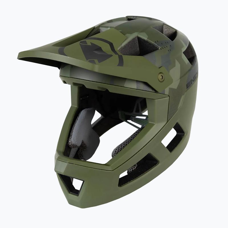 Детска велосипедна каска Endura Singletrack Full Face Youth olive green 6