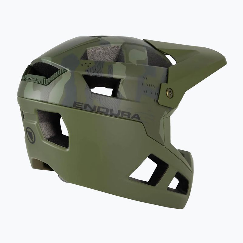 Детска велосипедна каска Endura Singletrack Full Face Youth olive green 7