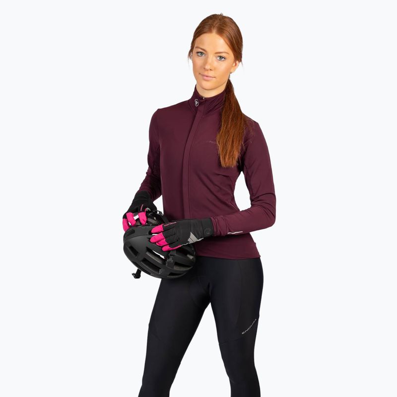 Дамска колоездачна блуза с дълъг ръкав Endura Xtract Roubaix aubergine 3