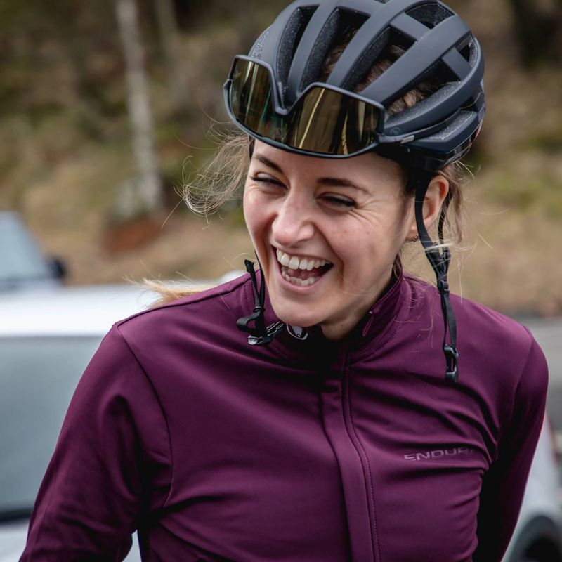 Дамска колоездачна блуза с дълъг ръкав Endura Xtract Roubaix aubergine 11
