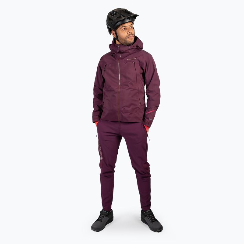 Мъжко яке за колоездене Endura MT500 Waterproof II aubergine 2