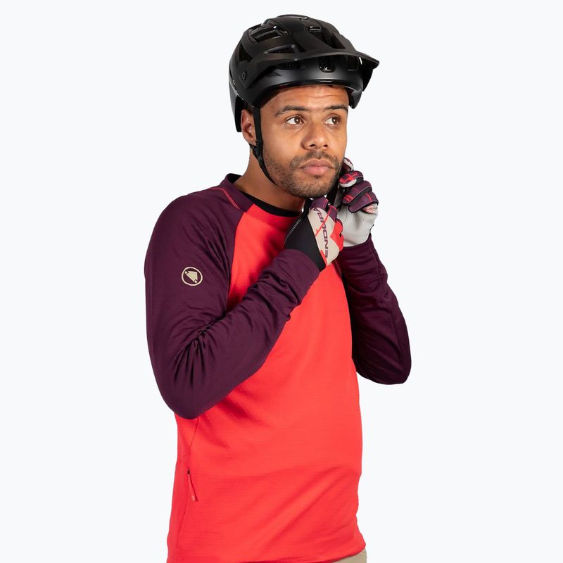 Мъжка колоездачна блуза с дълъг ръкав Endura Singletrack Fleece aubergine 5