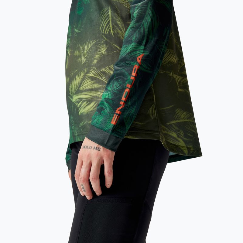 Дамска колоездачна блуза с дълъг ръкав Endura Tropical Print Ltd ghillie green 7