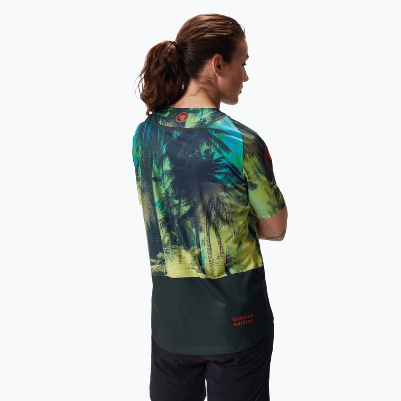 Дамска колоездачна тениска Endura Tropical Print Ltd ghillie green 3