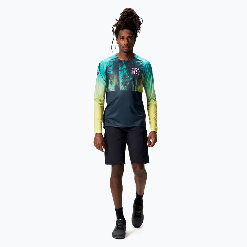 Мъжка колоездачна блуза с дълъг ръкав Endura Tropical Print Ltd atlantic 2