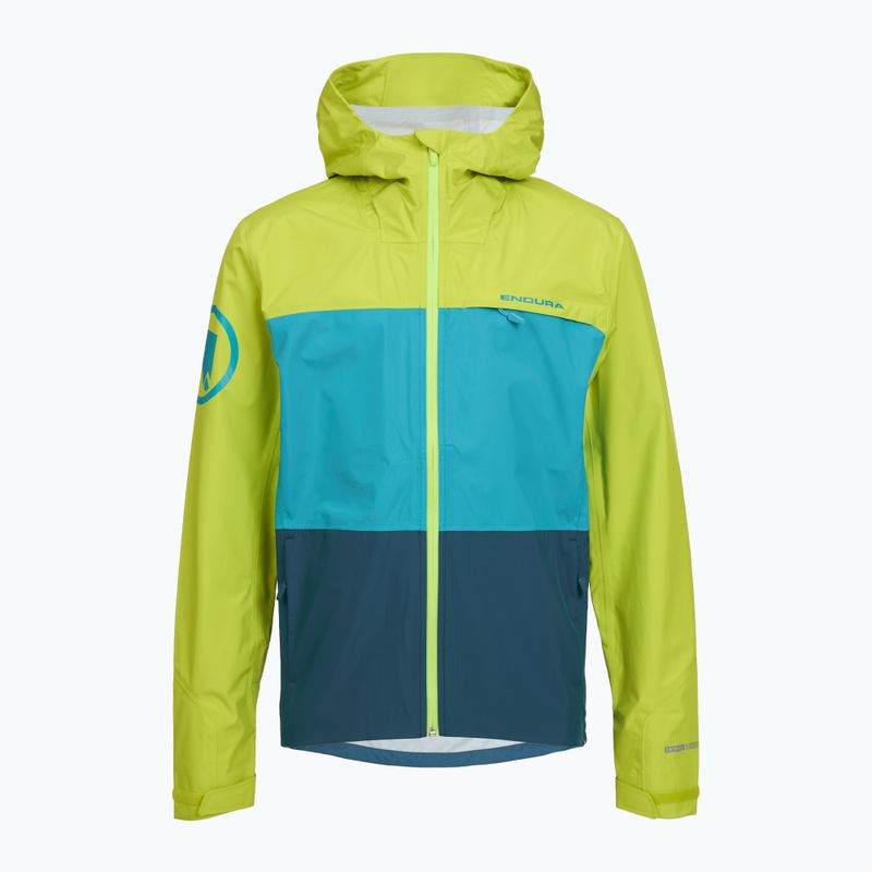Мъжко яке за колоездене Endura Singletrack II Waterproof lime green