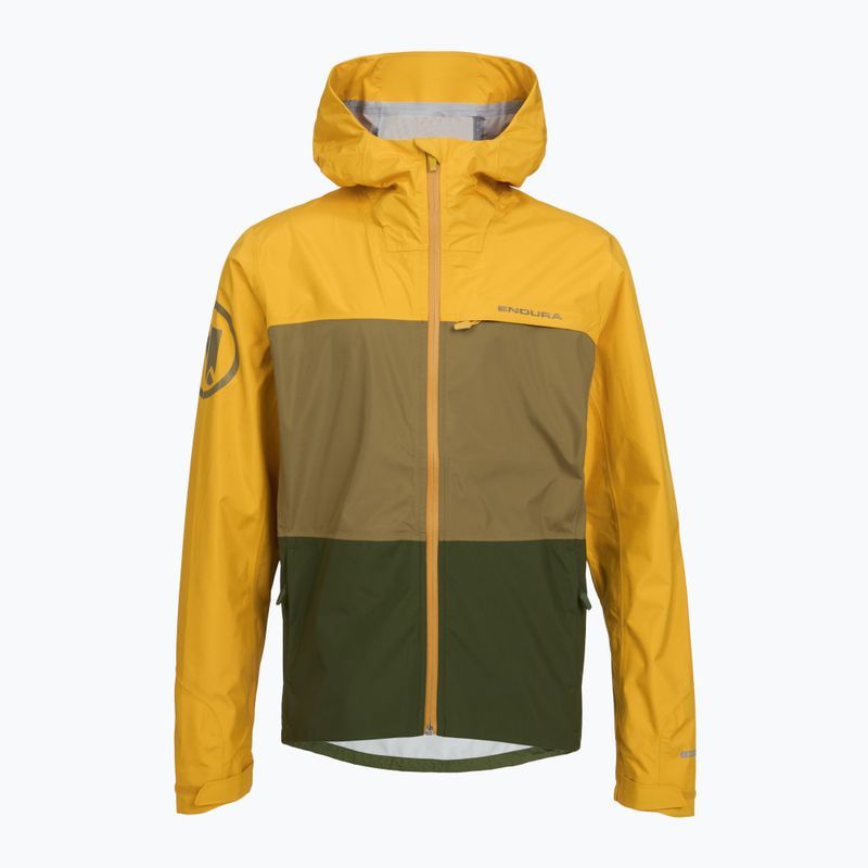 Мъжко яке за колоездене Endura Singletrack II Waterproof mustard