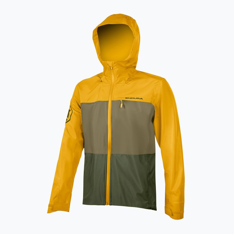 Мъжко яке за колоездене Endura Singletrack II Waterproof mustard