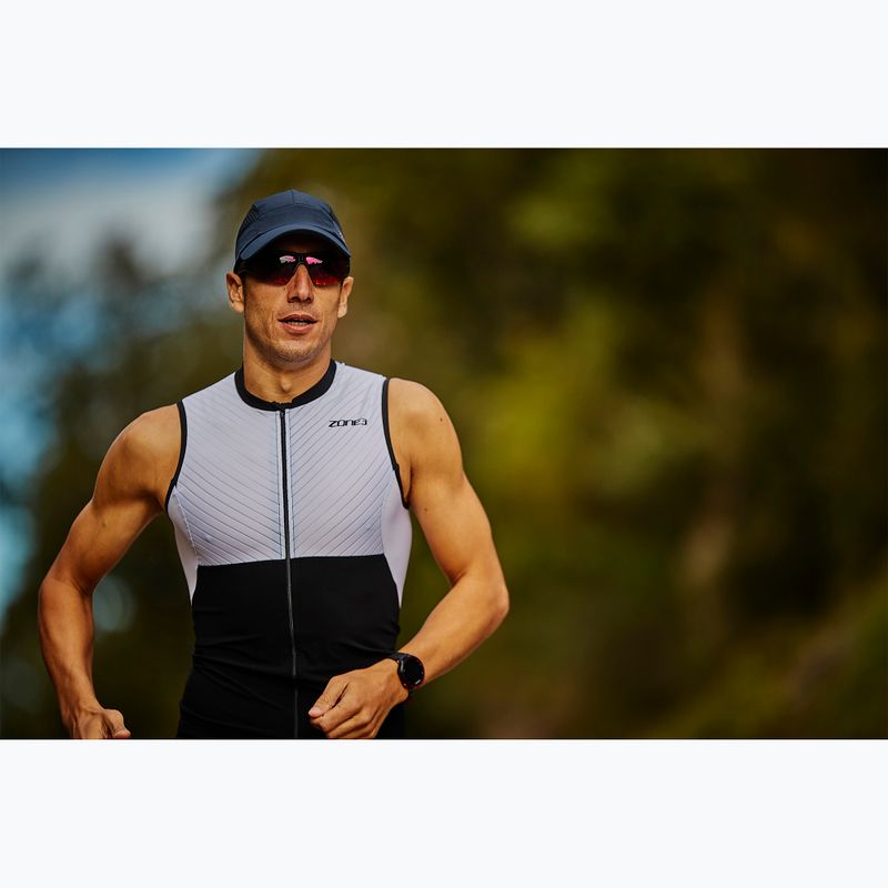 Мъжки костюм за триатлон ZONE3 Lava за дълги разстояния черен/бял/червен 4