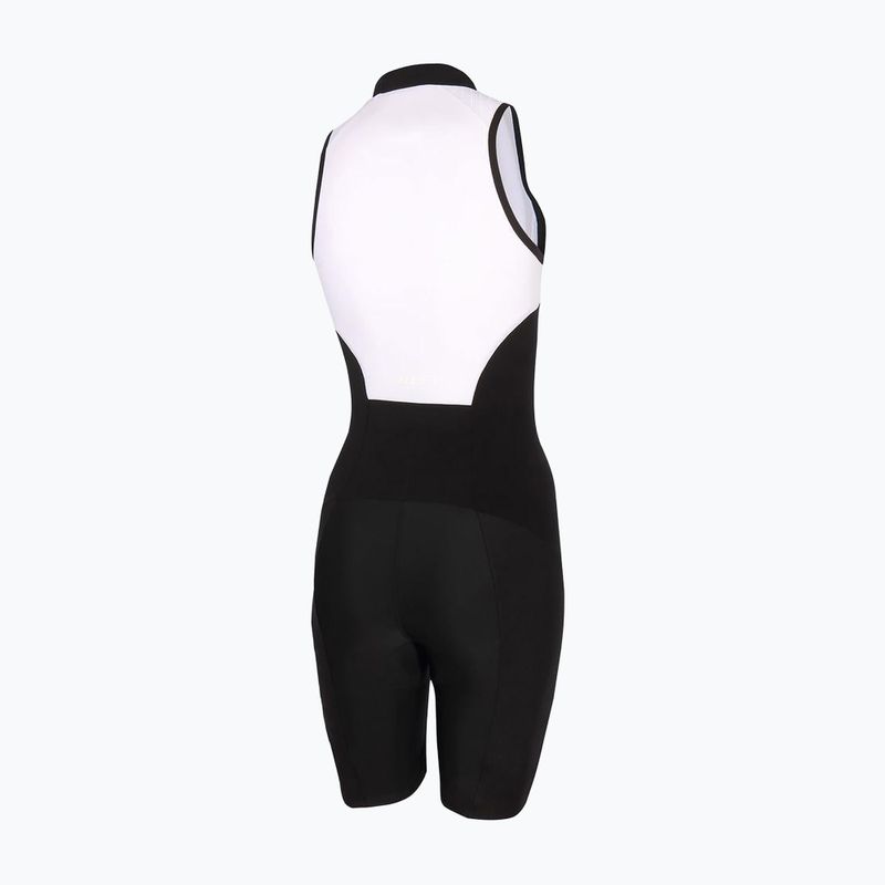 Дамски гащеризон за триатлон ZONE3 Lava Long Distance Trisuit black/white/green 2