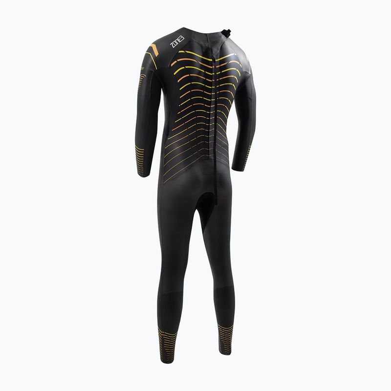 Мъжки неопренов костюм за плуване ZONE3 Thermal Aspect Breaststroke black/orange/yellow 2
