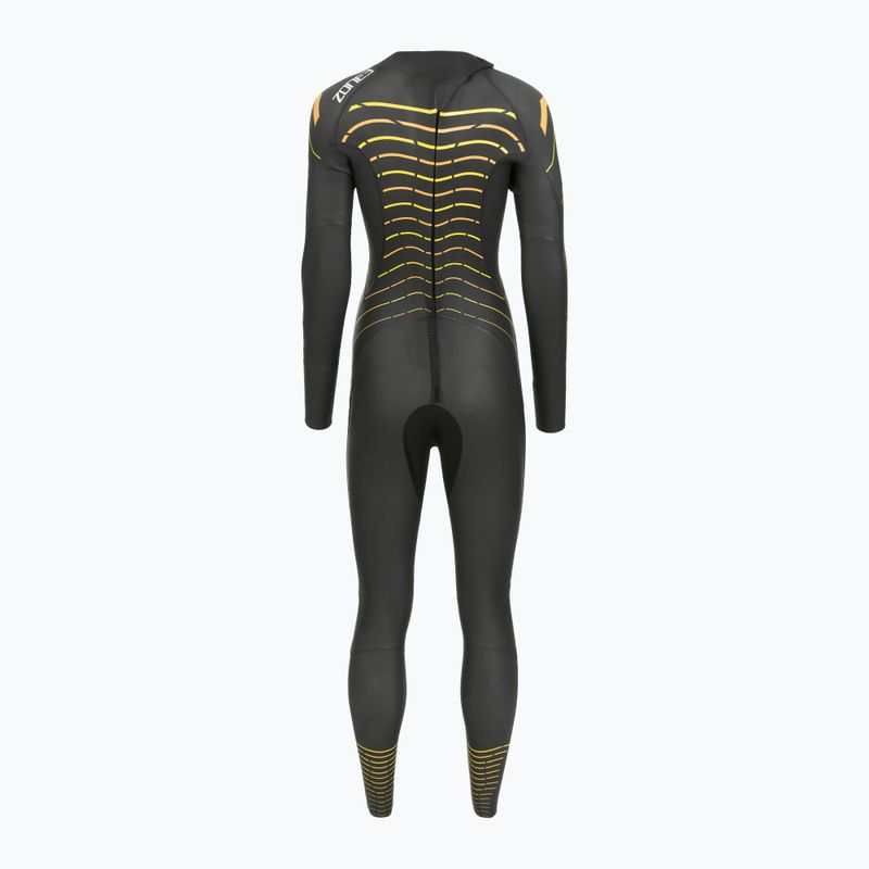 Дамски неопренов костюм за триатлон Zone3 Thermal Aspect Breaststroke 2,5 mm black/orange/yellow 3