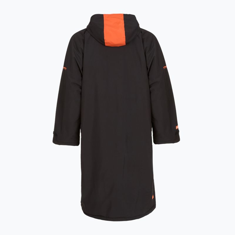 Дълго яке ZONE3 Oversized Polar Fleece Robe Parka black/orange 2