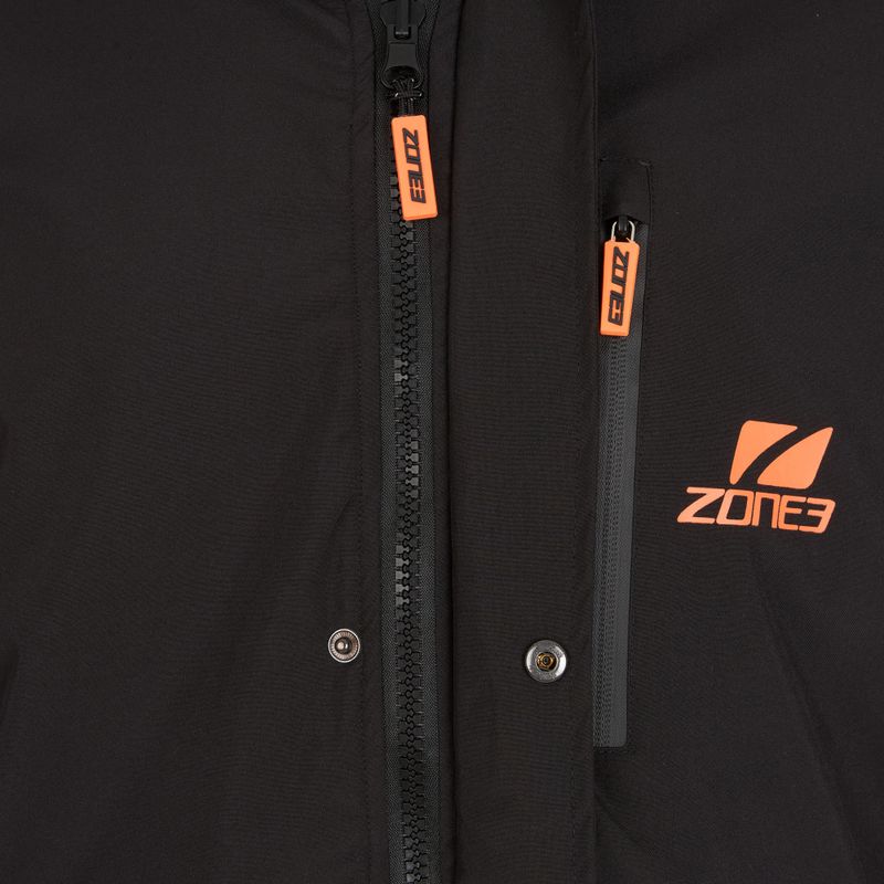 Дълго яке ZONE3 Oversized Polar Fleece Robe Parka black/orange 5