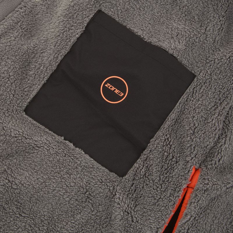 Дълго яке ZONE3 Oversized Polar Fleece Robe Parka black/orange 6