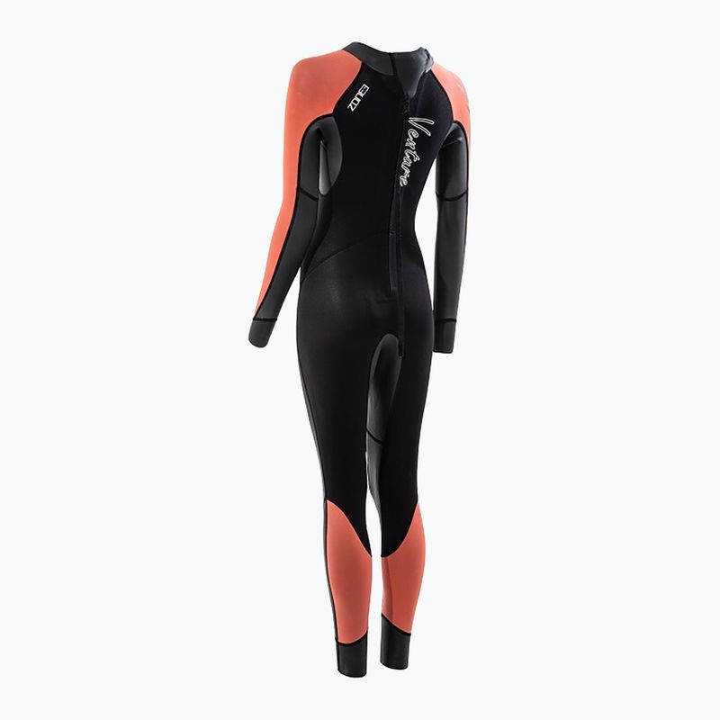 Дамски костюм за триатлон ZONE3 Venture black/orange 2