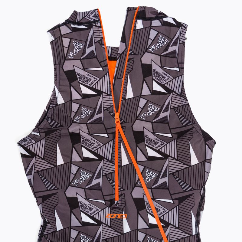 Дамски бански костюм от една част ZONE3 OWS Renew High Neck black/white 5